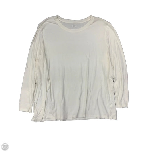 Top Long Sleeve By 24/7 In White, Size: 4x