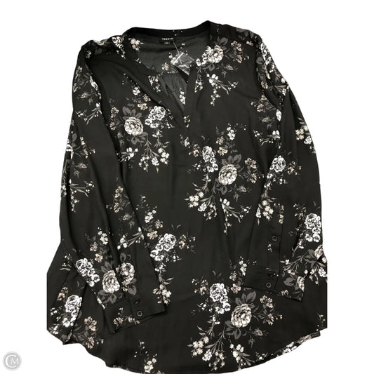 Top Long Sleeve By Torrid In Black & Grey, Size: 3x