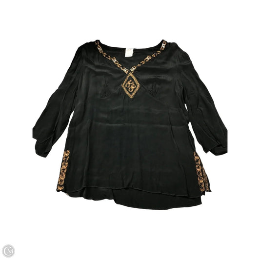 Top Long Sleeve By Faded Glory In Black, Size: Xl