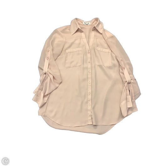 Top Long Sleeve By Express In Pink, Size: Xs