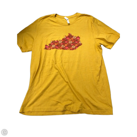 Top Short Sleeve By Canvas In Yellow, Size: Xl