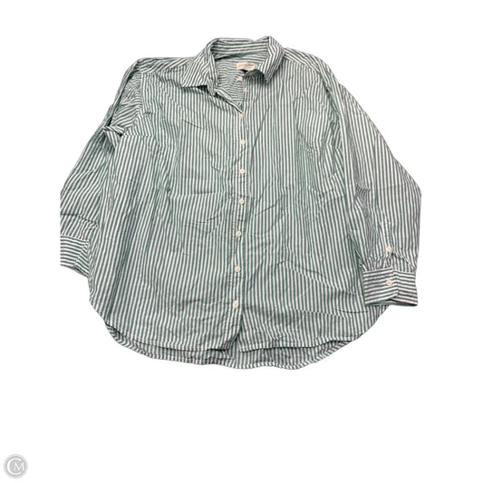 Top Long Sleeve By Universal Thread In Green & White, Size: Xxl
