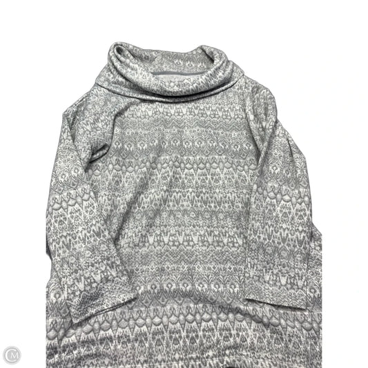 Athletic Top Long Sleeve Collar By St Johns Bay In Grey, Size: Xxl