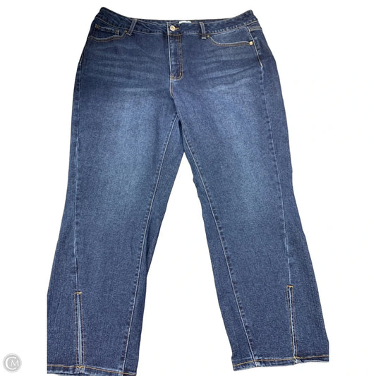Jeans Straight By Time And Tru In Blue Denim, Size: 18