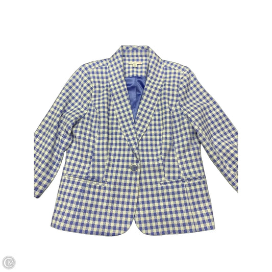 Blazer By Isaac Mizrahi Live Qvc In Blue & White, Size: 12