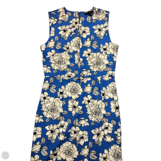 Dress Party Midi By Banana Republic In Blue & White, Size: 6