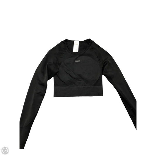 Athletic Top Long Sleeve Crewneck By Gym Shark In Black, Size: S