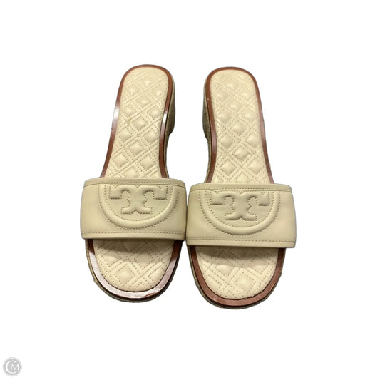Sandals Designer By Tory Burch In Cream, Size: 9