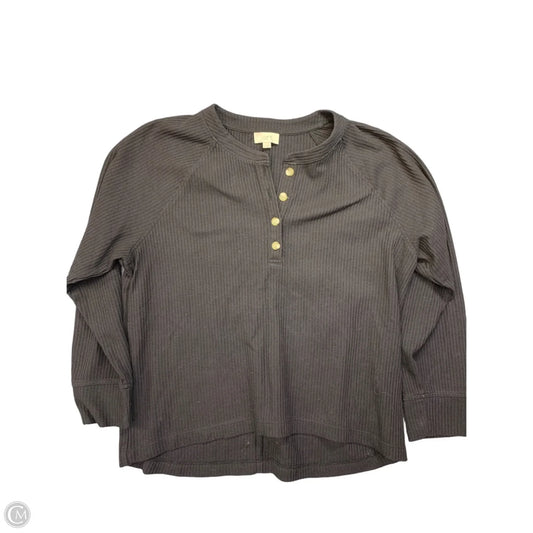 Top Long Sleeve By Loft In Black, Size: Xl