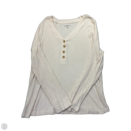 Sweater By Loft In Cream, Size: Xl