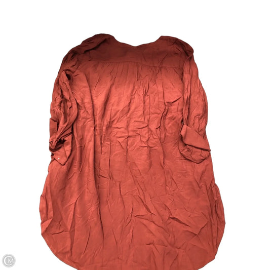 Blouse Long Sleeve By Loft In Red, Size: L