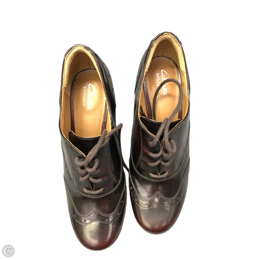 Shoes Heels Block By Clarks In Brown, Size: 7