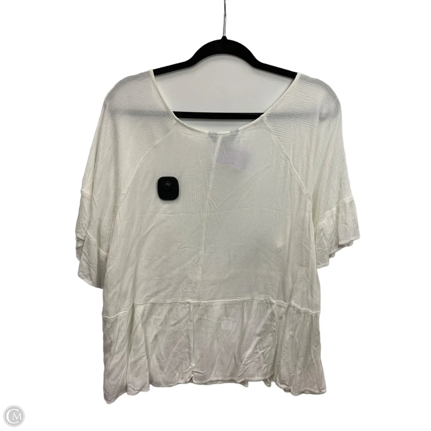 Top Short Sleeve By Davi & Dani In White, Size: 3x