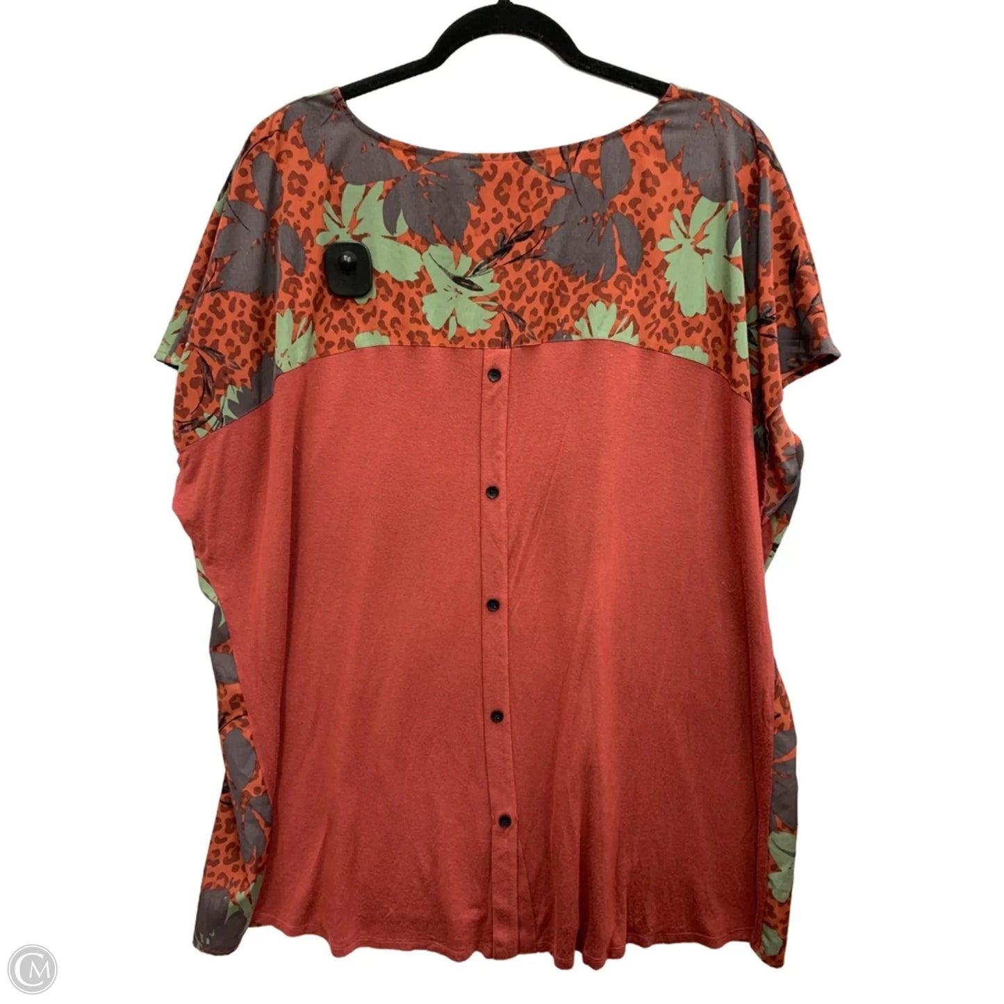 Top Short Sleeve By Evri In Red, Size: 3x