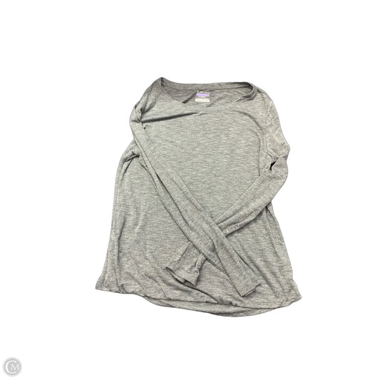 Athletic Top Long Sleeve Crewneck By Tek Gear In Grey, Size: M