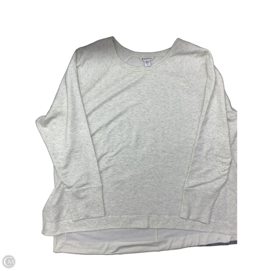 Athletic Top Long Sleeve Crewneck By Athleta In White, Size: 2x