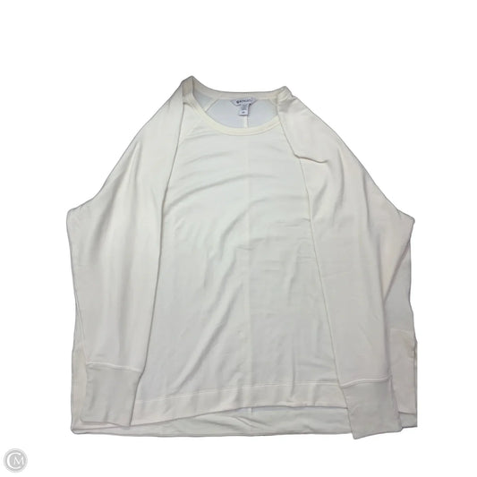 Athletic Top Long Sleeve Crewneck By Athleta In White, Size: 2x