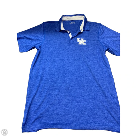 Athletic Top Short Sleeve By Columbia In Blue, Size: S