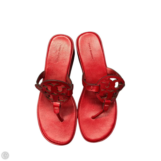 Sandals Designer By Tory Burch In Red, Size: 8.5