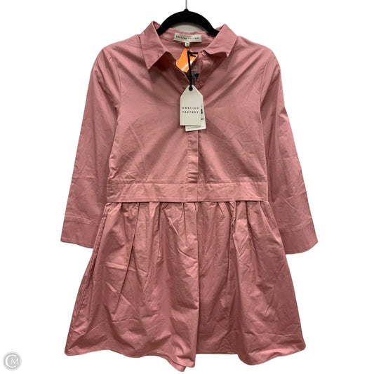 Dress Casual Midi By English Factory In Pink, Size: Xs