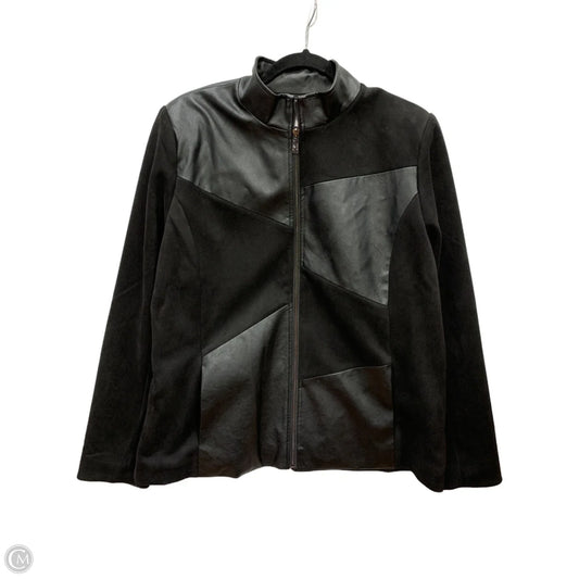 Jacket Moto By Belle By Kim Gravel In Black, Size: L