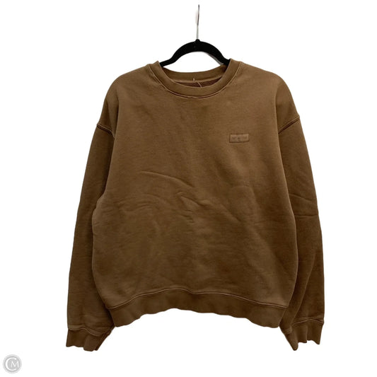 Sweatshirt Crewneck By Clothes Mentor In Brown, Size: M