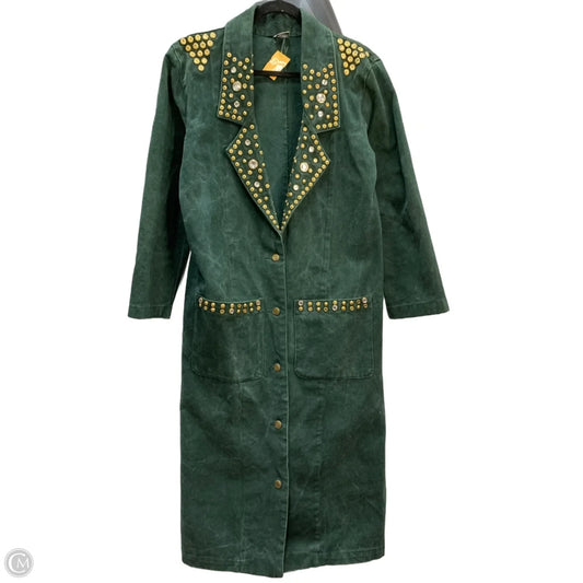 Coat Trench Coat By Preston And New York In Green, Size: S