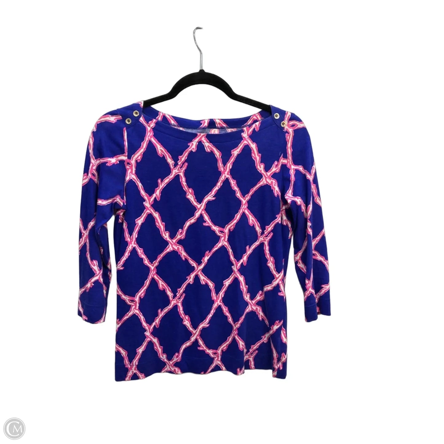 Top Long Sleeve Designer By Lilly Pulitzer In Blue, Size: Xs