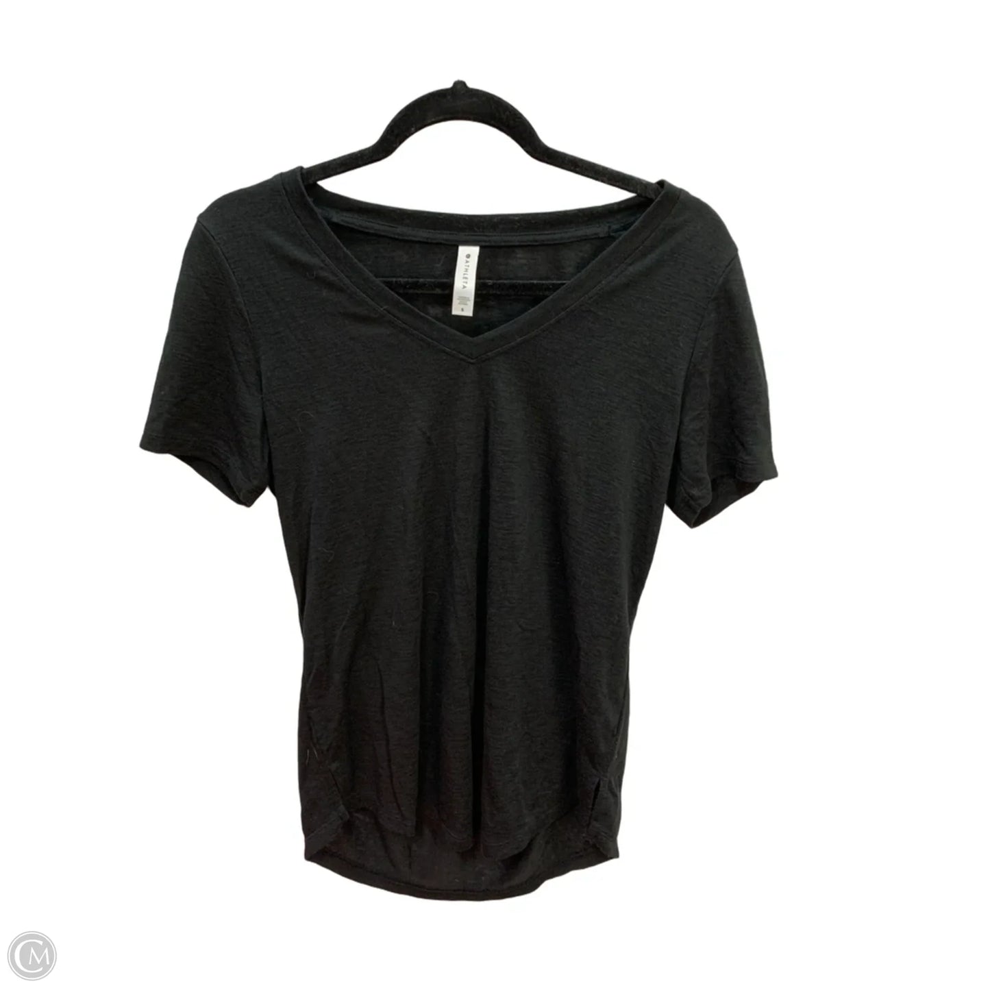 Top Short Sleeve By Athleta In Black, Size: S