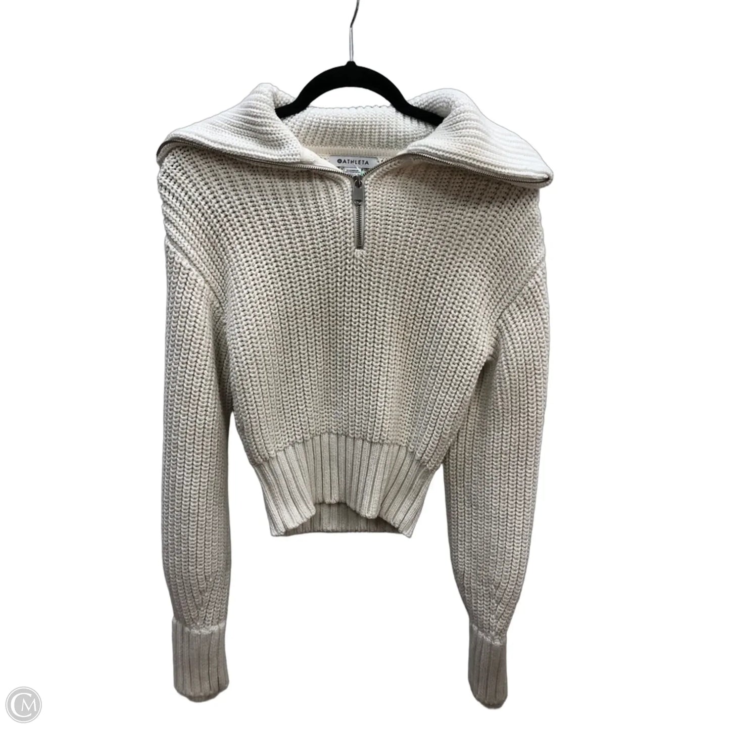 Sweatshirt Collar By Athleta In Cream, Size: Xxs