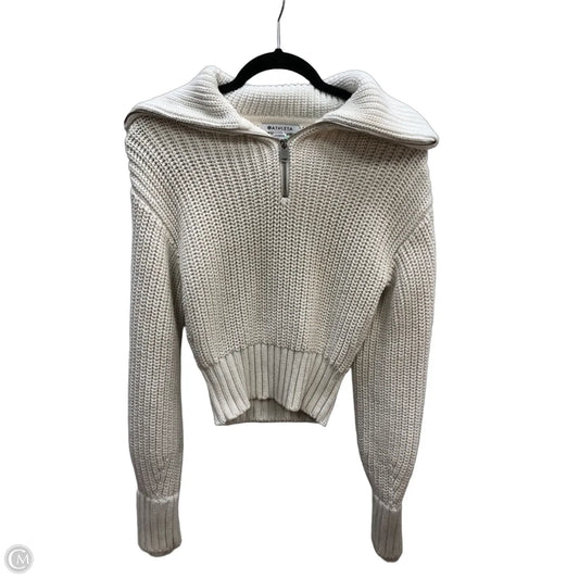 Sweatshirt Collar By Athleta In Cream, Size: Xxs