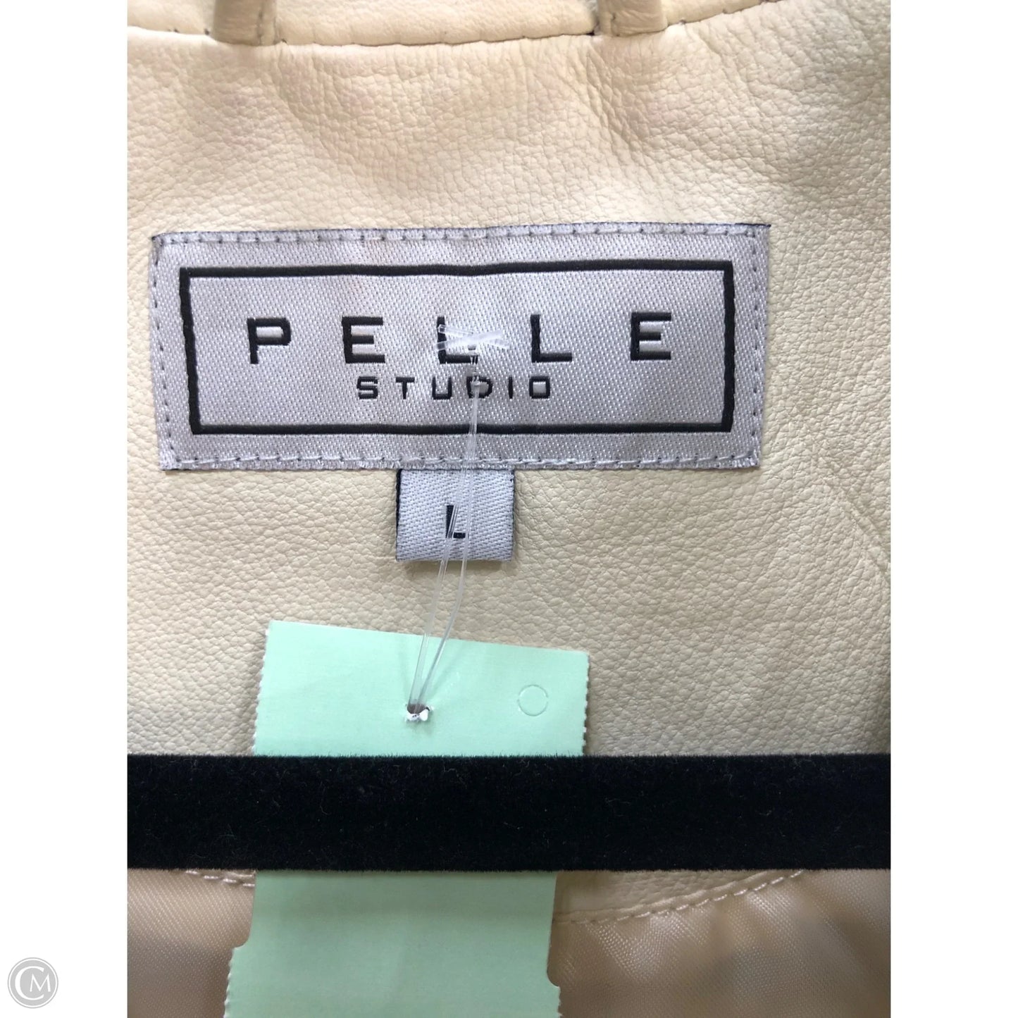 Jacket Leather By Cmc In Cream, Size: L