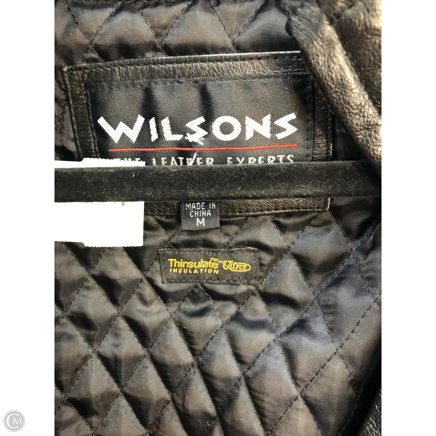 Jacket Leather By Wilsons Leather In Black, Size: M