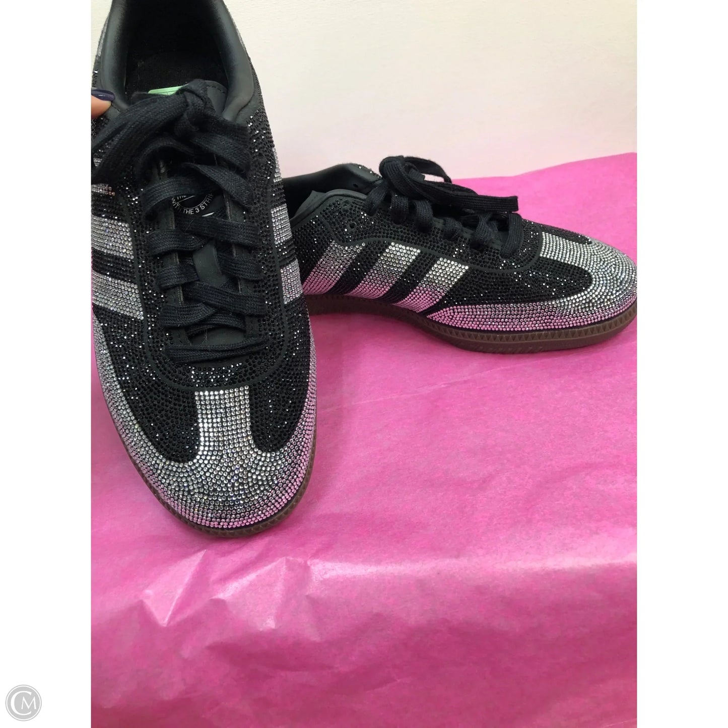 Shoes Sneakers By Adidas In Black & Silver, Size: 8.5