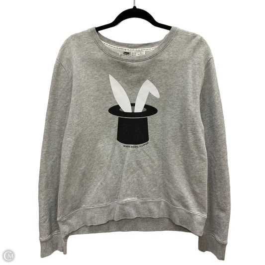 Sweatshirt Designer By Kate Spade In Grey, Size: L