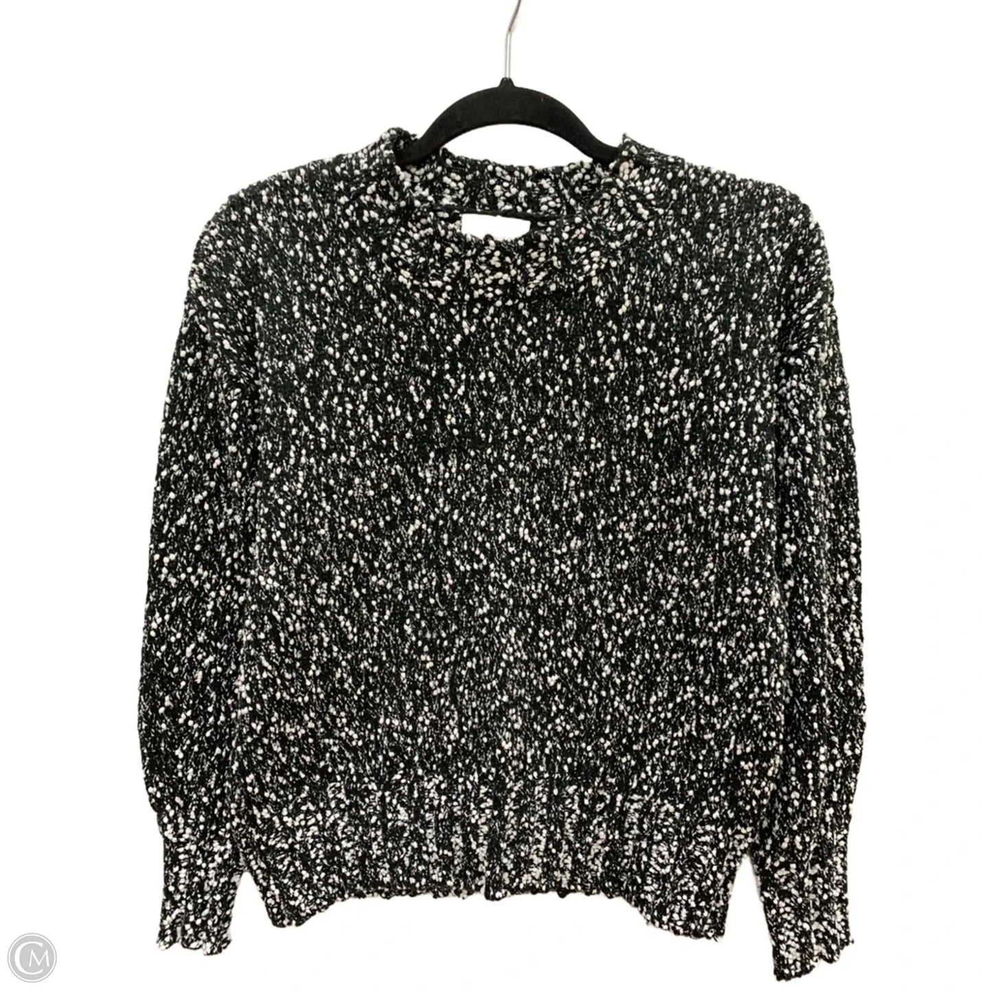 Sweater By Loft In Black & White, Size: M