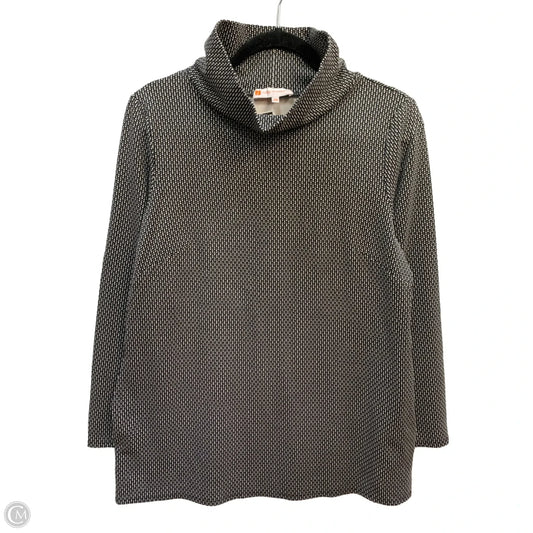 Top Long Sleeve By Jude Connally In Black & White, Size: L