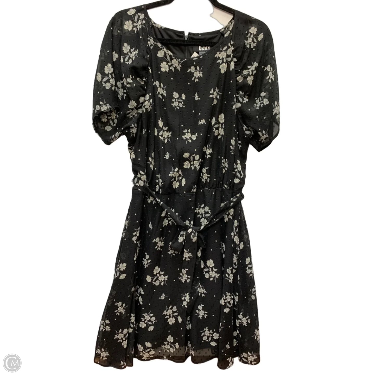 Dress Casual Midi By Dkny In Black & White, Size: 14