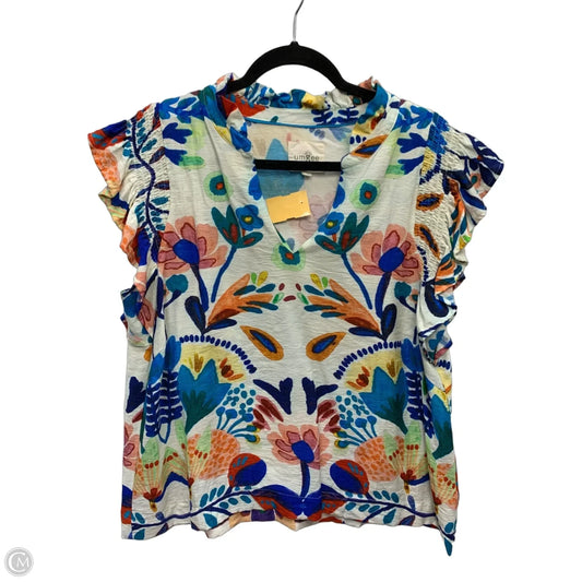 Top Short Sleeve By Umgee In Multi-colored, Size: L