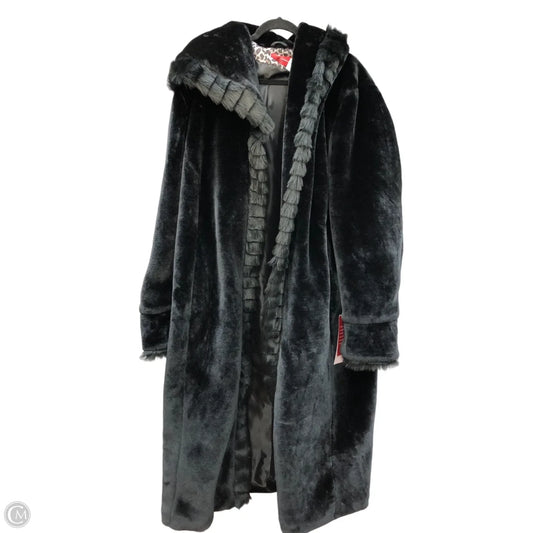 Coat Faux Fur & Sherpa By Clothes Mentor In Black, Size: 2x