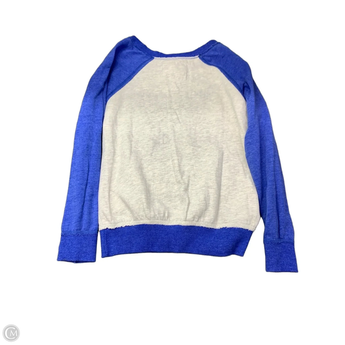 Sweatshirt Crewneck By Pressbox In Blue & Grey, Size: M