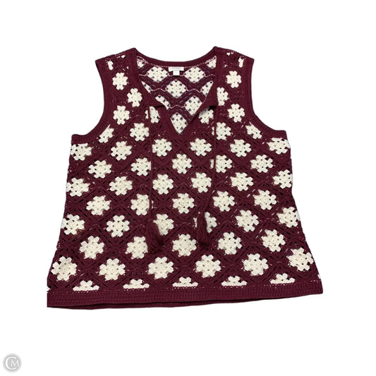 Tank Top By Ana In Maroon, Size: L
