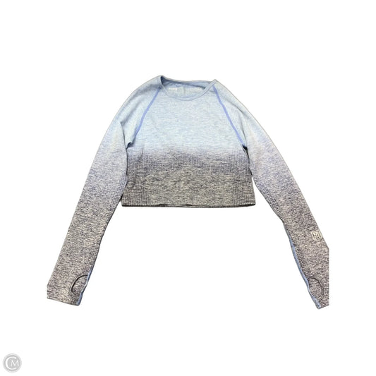 Athletic Top Long Sleeve Crewneck By Pink In Blue, Size: M