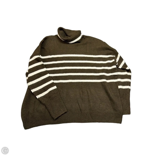 Sweater By Cece In Brown & Cream, Size: L