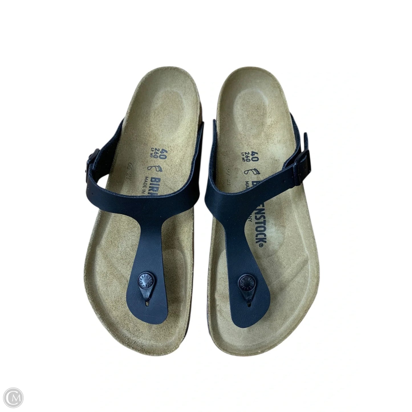 Sandals Flip Flops By Birkenstock In Black, Size: 9