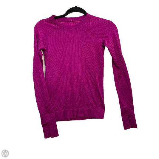 Athletic Top Long Sleeve Crewneck By Lululemon In Purple, Size: 6