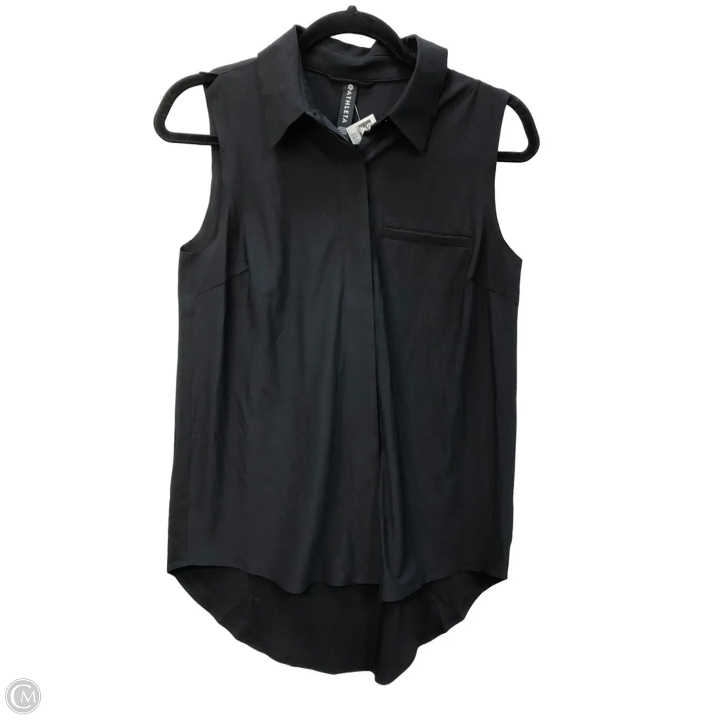 Blouse Sleeveless By Athleta In Black, Size: Xs