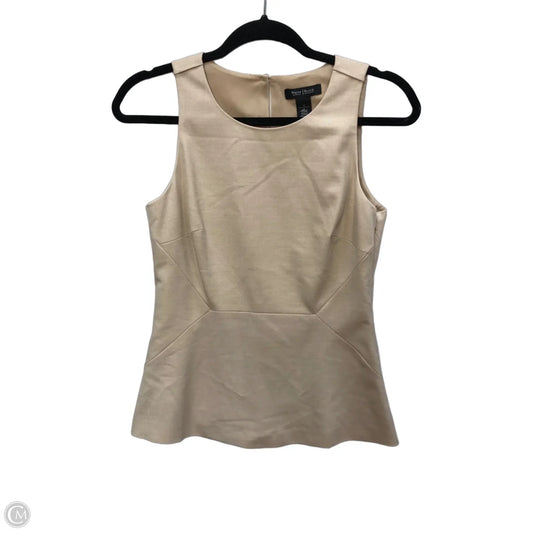 Blouse Sleeveless By White House Black Market In Tan, Size: 2