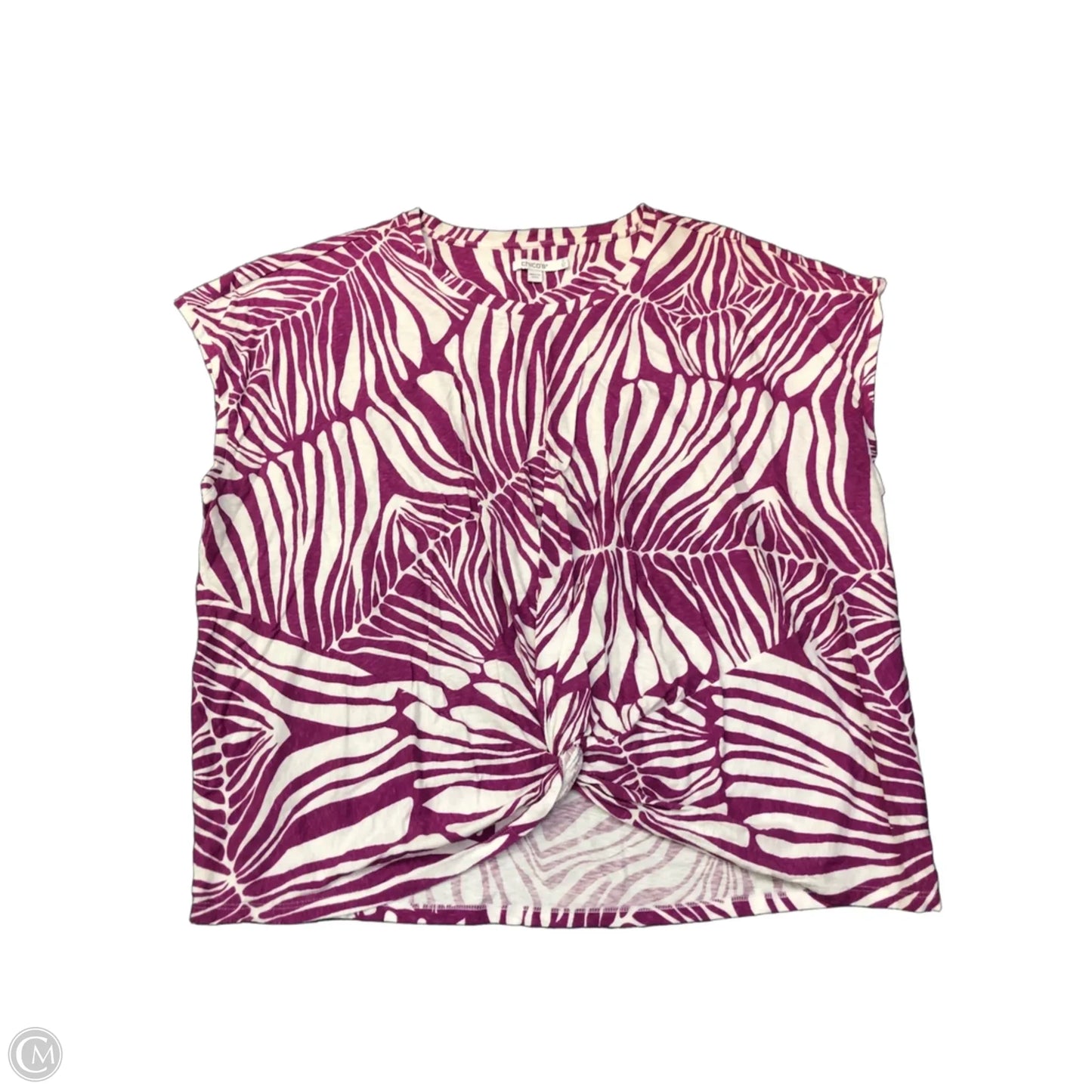 Tank Top By Chicos In Purple & White, Size: Xl