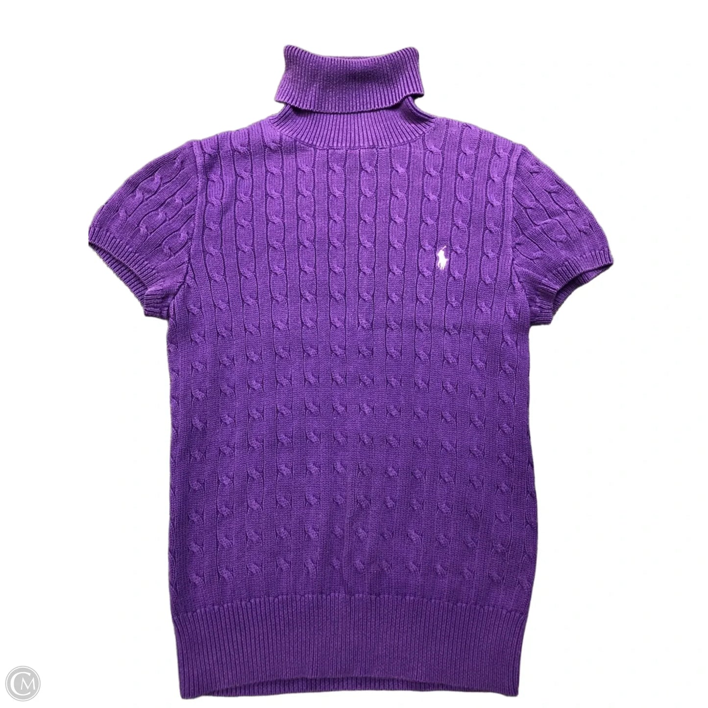 Top Short Sleeve By Ralph Lauren In Purple, Size: L